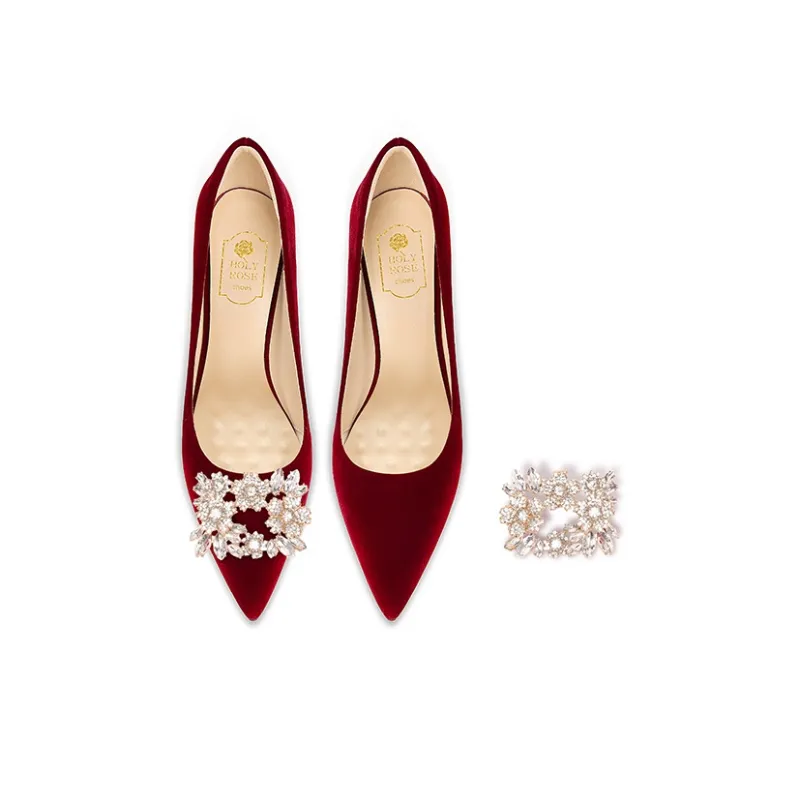 Holy Rose High Heels Women's Burgundy-1