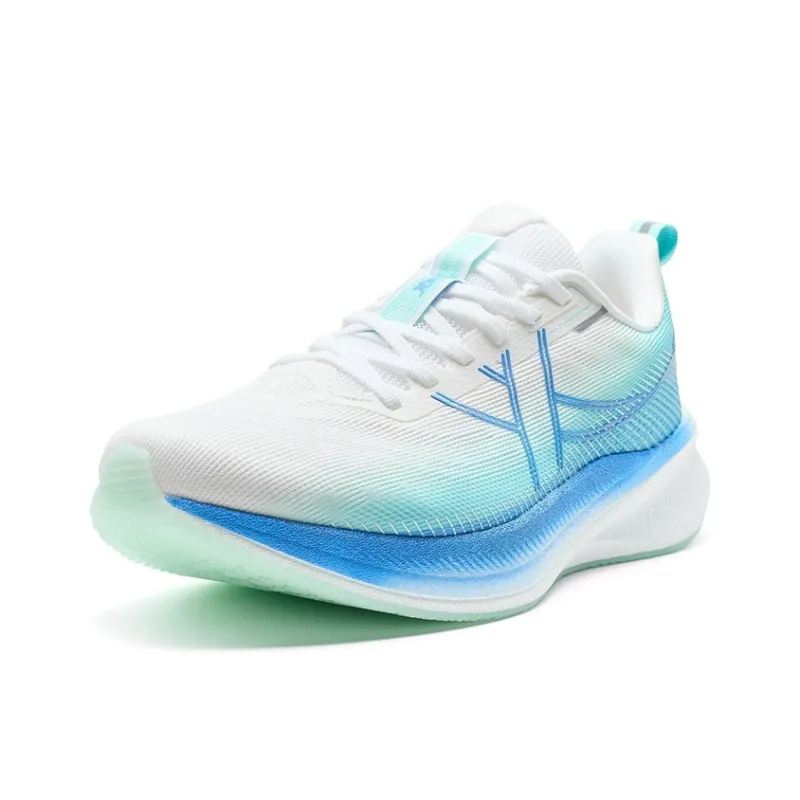 XTEP 360X 2.0 LITE Anti-Slip Wear-Resistant Low-Top Carbon Plate Training Running Shoes Men's White Blue-2