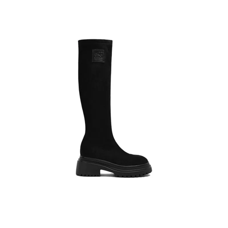 CAMEIDO Knee high Boots 6.5cm Women's Black-1