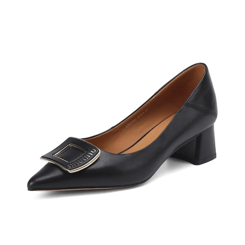 VEDULLAR Chunky Heel High Heels 4.5cm Women's-1