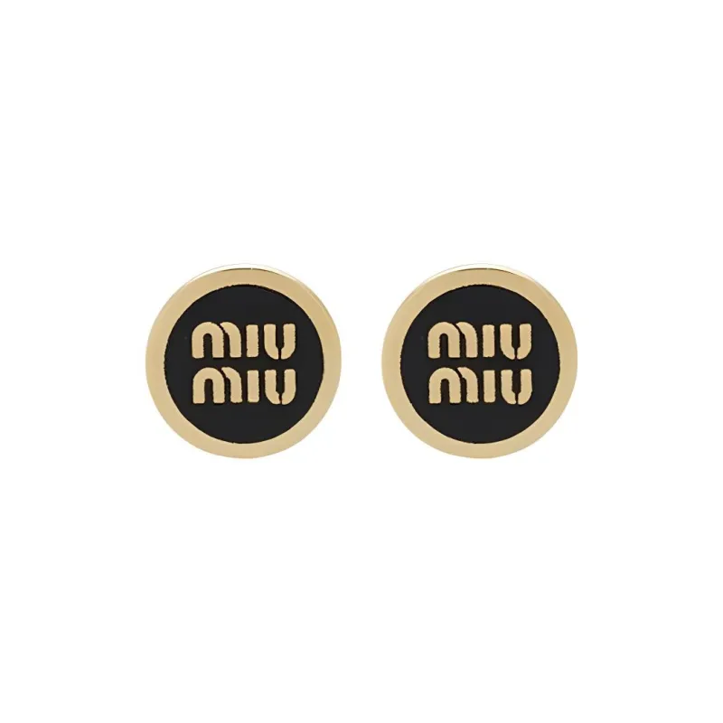 MIU MIU Logo embossed Stud Earrings-0