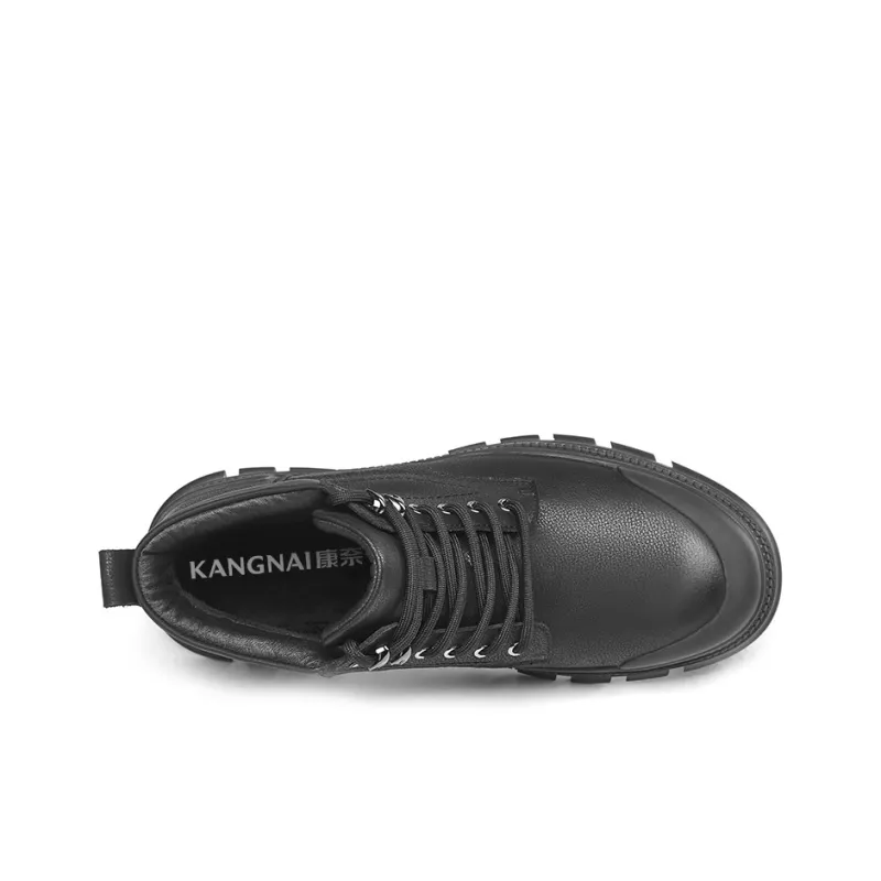 KANGNAI Ankle Boots Men Black/Khaki-3