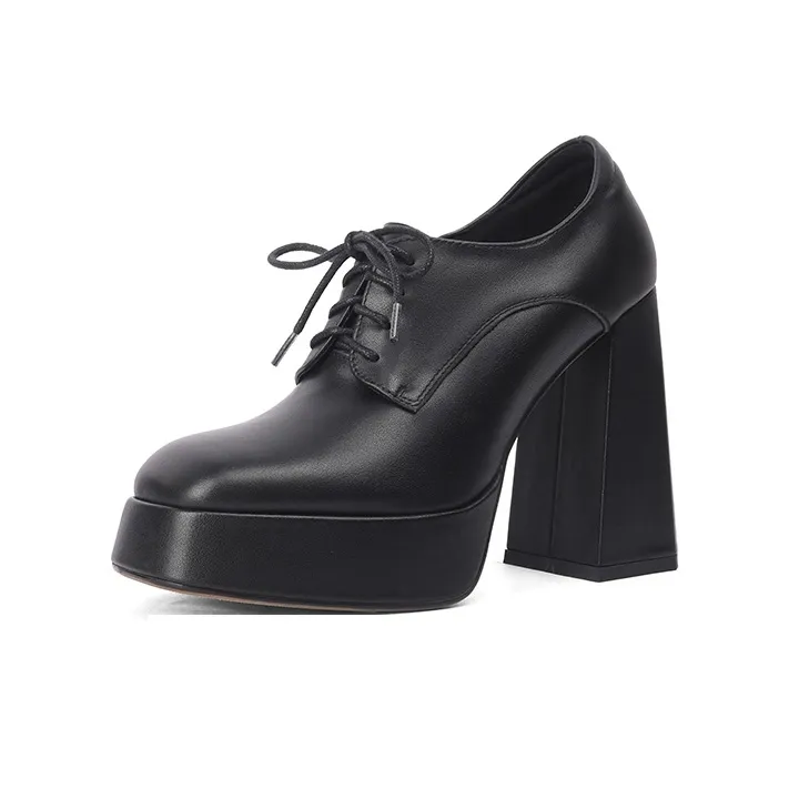 Bai Shiting Chunky Heel High Heels 12cm Women's-1