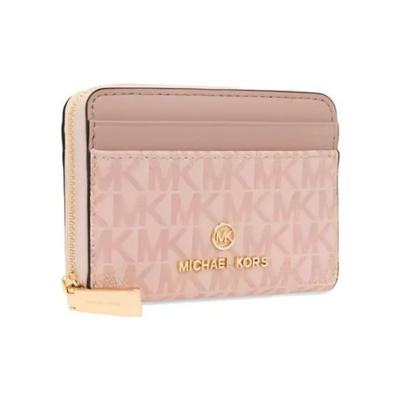 MICHAEL KORS Jet Set Charm PVC Card Holder Wallet Regular Women's Pink-1