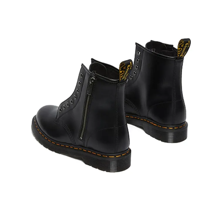 Dr.Martens 1460 Elastic Smooth Leather Lace Up Boots 'Black'-3