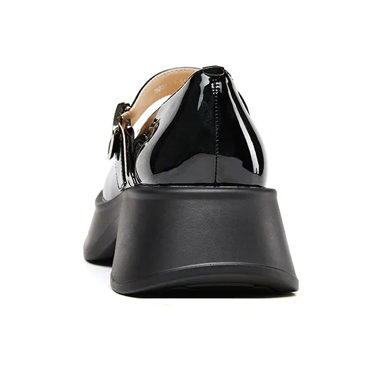 KANGNAI High Heels Women's Black/Earth Yellow-4