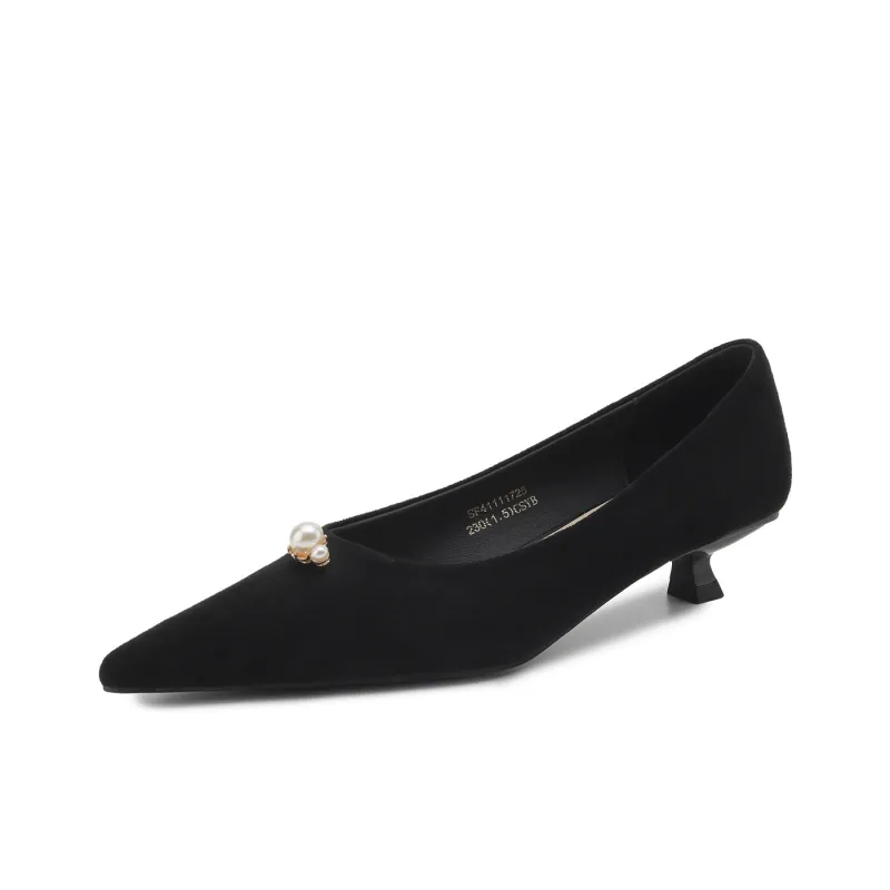Safiya Chunky Heel High Heels 4cm Women's-0