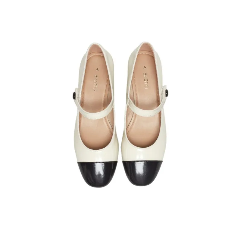 BASTO Block Heel High Heels 4cm Women's-8