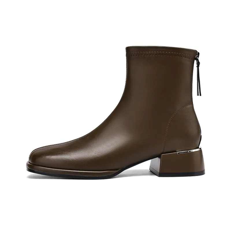 HLA Ankle Boots Women's Black/Brown/Beige-5