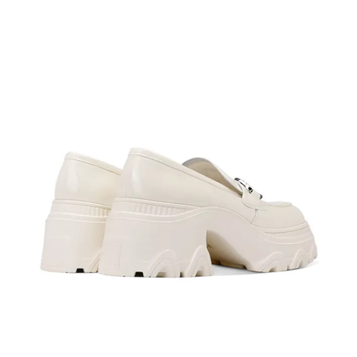 JESSICA SOPHIA Chunky Heel High Heels 7cm Women's Beige-2
