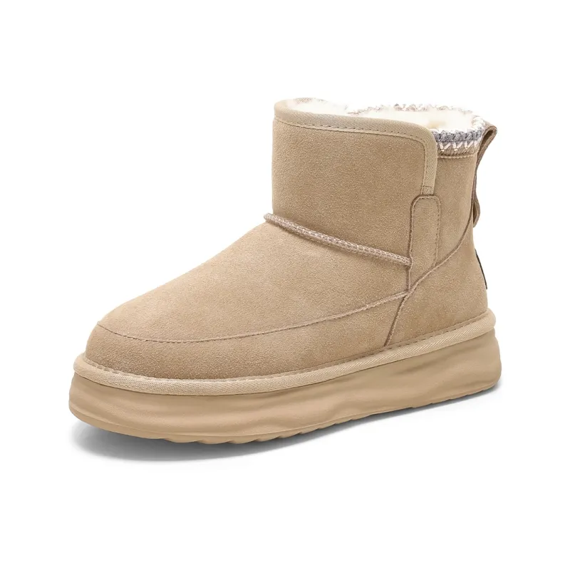 ST&SAT Warm Wear Resistant Slip Resistant 11cm Snow Boots Women's-1