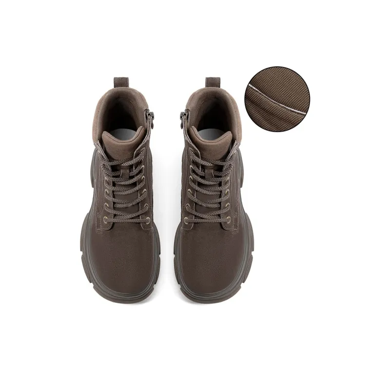 COMELY Martin Boots Women's Khaki/Yellow-4