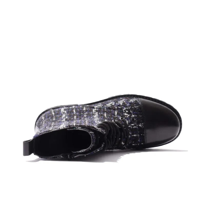 STEVE MADDEN Martin Boots Women's Black/White-3