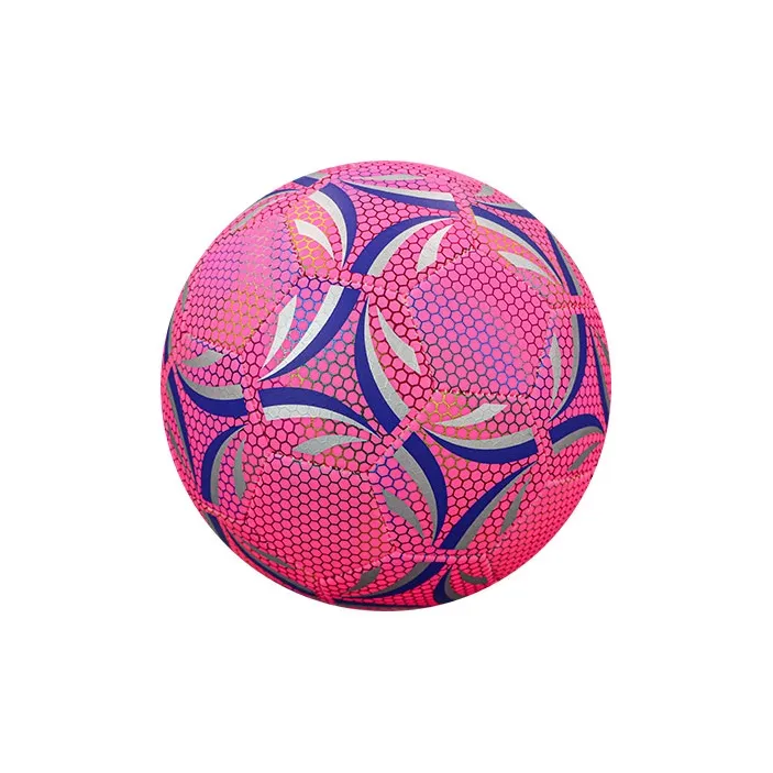 SIPAKESPORT Size 4 5 Size Soccer PU Machine Stitched Soccer Ball Unisex Glow In The Dark Pink-3