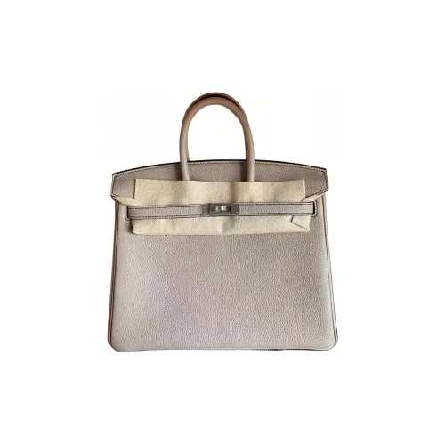 HERMES Birkin Togo Calfskin Birkin Bag Handbags Women's Dove Gray With Black Interior