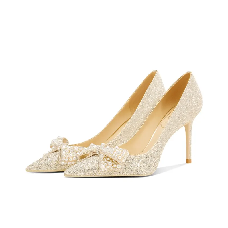 ROSE CASTLE High Heels Women's Gold-2