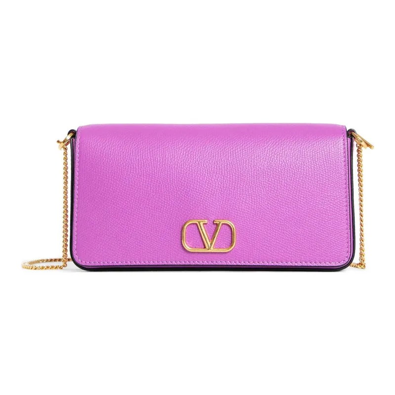 Valentino Locò Calfskin Crossbody Bag Shoulder Bag Mini Women's Purple-0