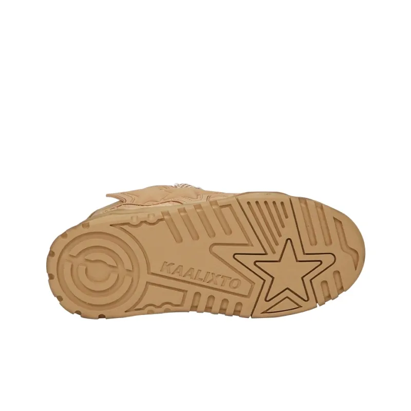 KAALIXTO Anti Slip Wear Resistant Low Top Skateboard Shoes Unisex Brown-5