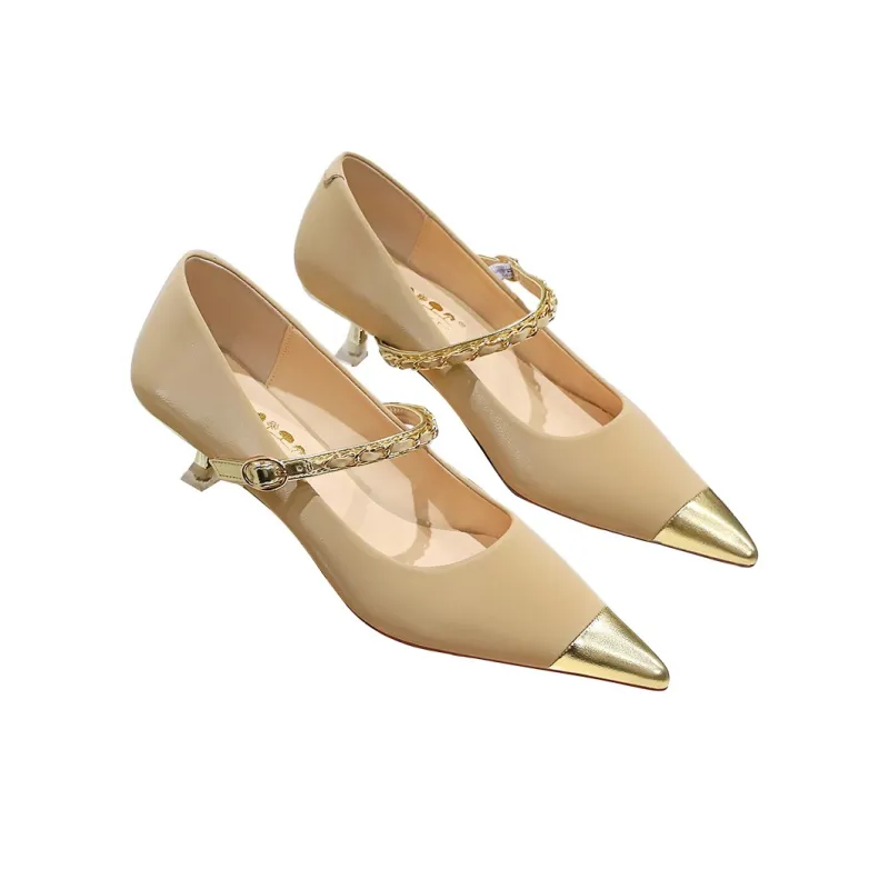 QITUMAUL Slim Heel High Heels 4.5cm Women's-8
