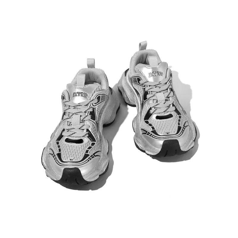 SK.TRIP Cushioned Wear-Resistant Supportive Lightweight Height Increasing Low-Top Running Shoes Unisex Titanium Gray-28