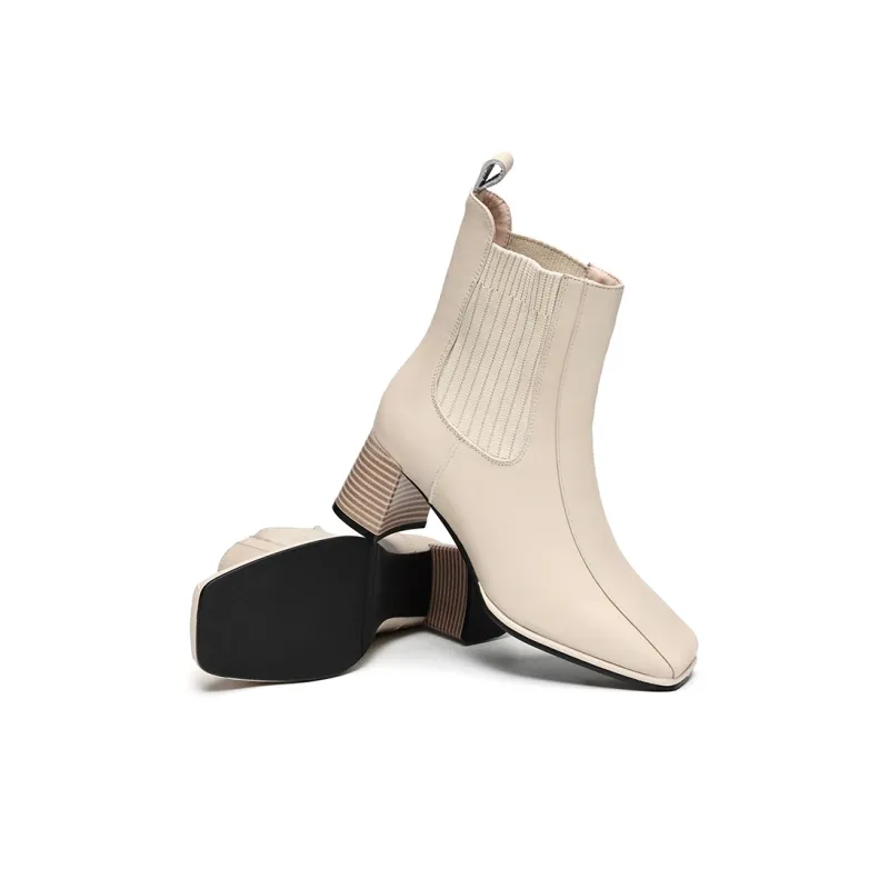 EBLAN Ankle Boots Women's Beige-3
