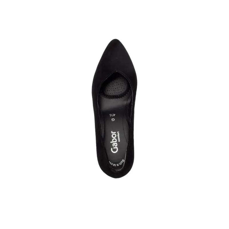 Gabor Comfort Chunky Heel High Heels 6cm Women's Black-3