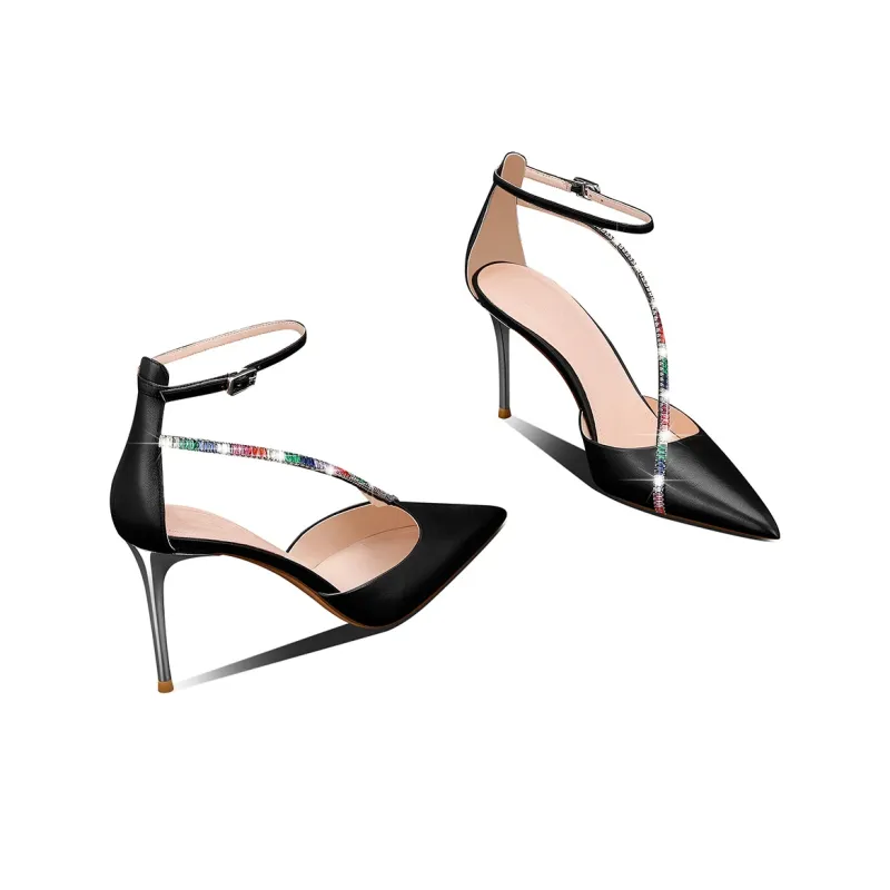 Miss Left High Heels Women's Black-2
