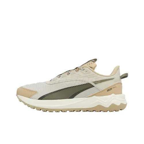 PUMA Extend Lite Trail Anti Slip Wear Resistant Low Top Running Shoes Men's Brown Green