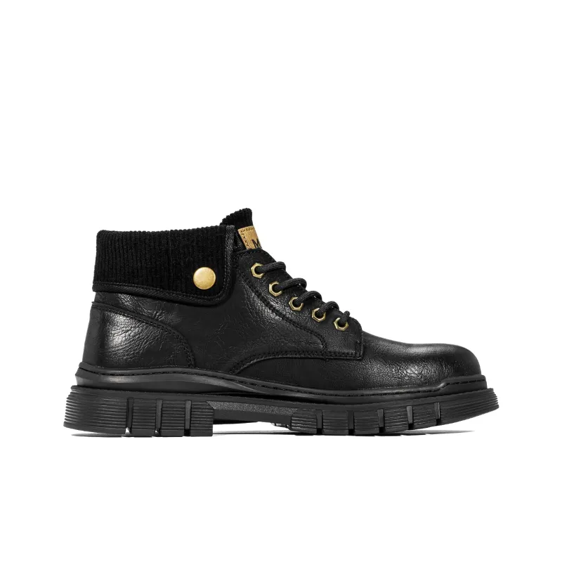 FAIRWHALE Martin Boots Men Black/Brown-7