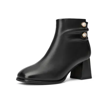 GEMEIQ Ankle Boots Women's Black/Ecru/Milk Tea