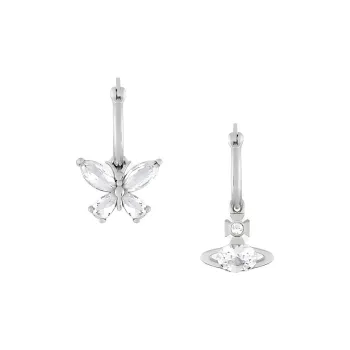 Vivienne Westwood Brass, Electroplated, Cubic Zirconia, Gemstone Earrings Women's Silver