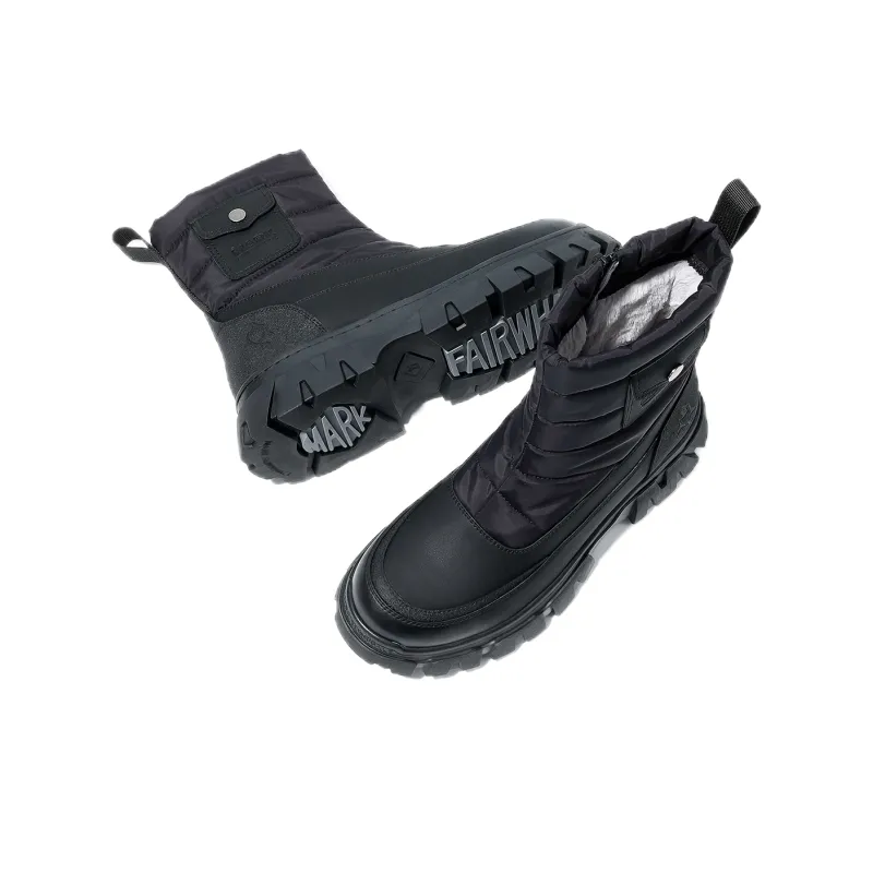 FAIRWHALE Snow Boots Unisex White/Black/Army Green-10
