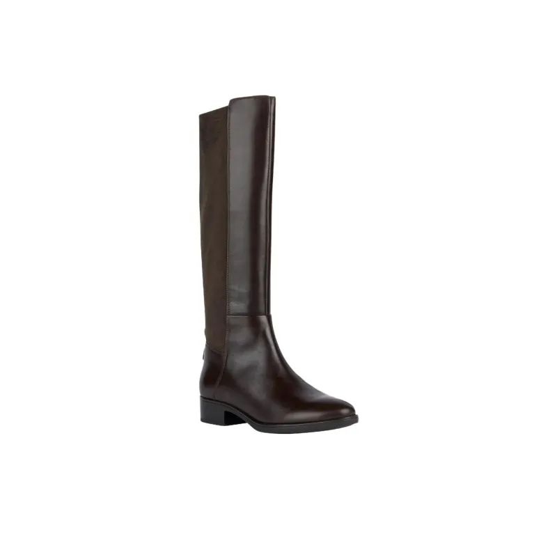 GEOX Felicity Knee-high Boots 3.5cm Women's Coffee-1