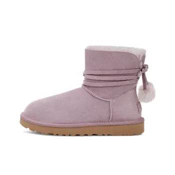 UGG Mini Bailey Bow Pom 'Taupe Purple' Women's