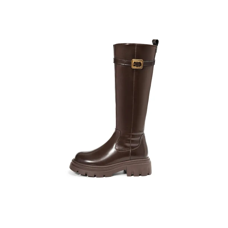 EBLAN Knee high Boots Women's Brown-0