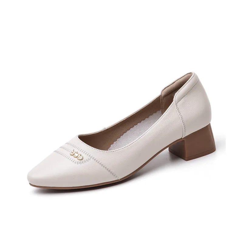 Cigna Chunky Heel High Heels 3.8cm Women's-6