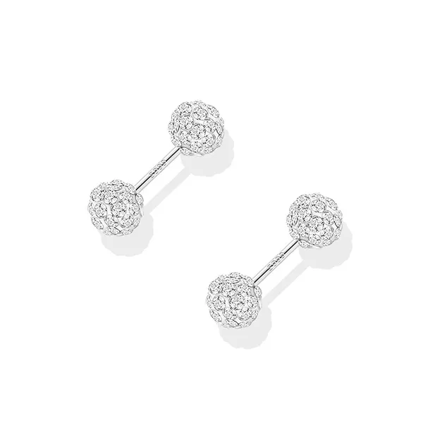 JOLLY NOTE Sterling Silver Stud Earrings Women's Good Luck-3