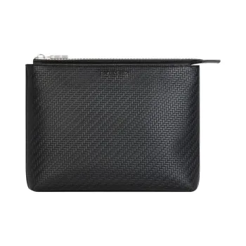 GIVENCHY Calfskin Travel Bag Clutch Men's Black