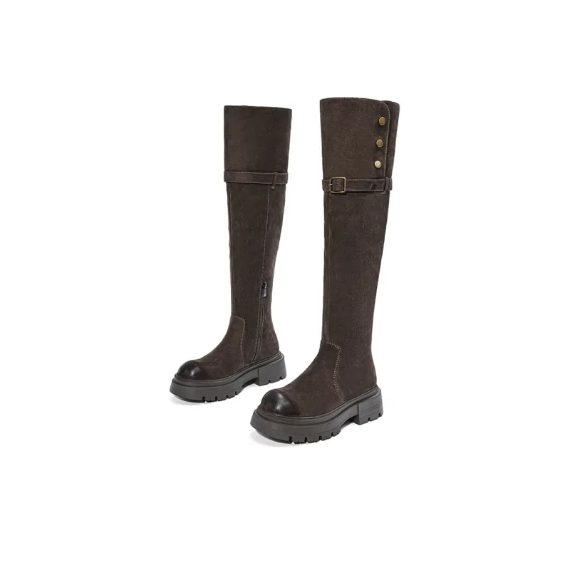 EBLAN Knee-high Boots Women's Umber-8