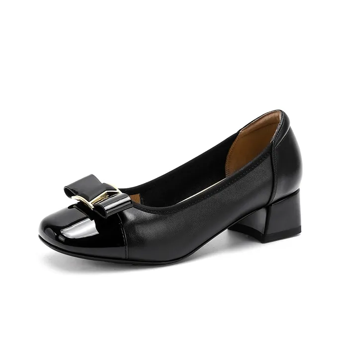 HARSON Chunky Heel High Heels 4cm Women's-9
