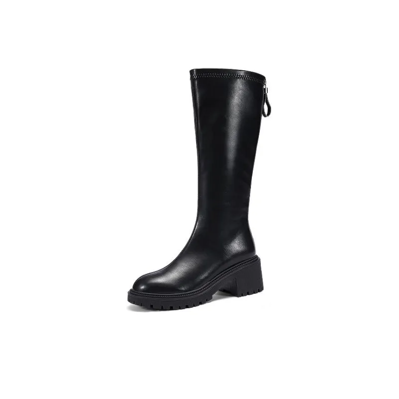 DAPHNE Knee high Boots Women's Black/Beige/Brown-5