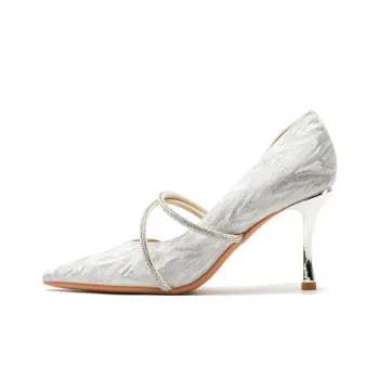 Ainer cat Slim Heel High Heels 8cm Women's Champagne