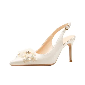 HKCP Slim Heel High Heels Women's Apricot
