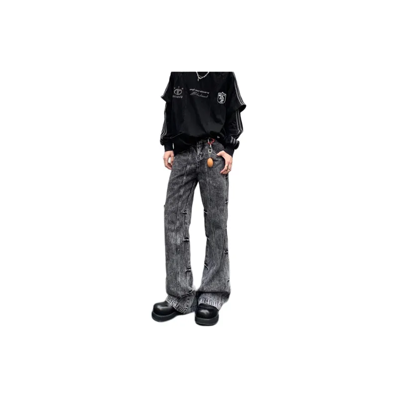 WELTER EXPERIMENT Jeans Unisex Black Gray Color-0