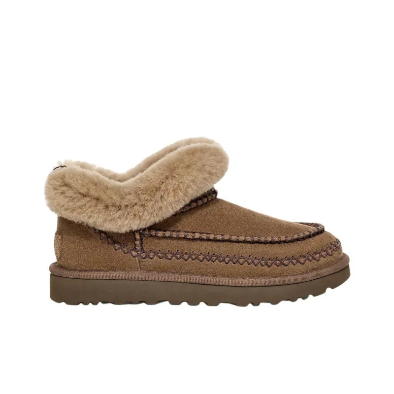 UGG Warm Ankle Length Snow Boots Women's Walnut-1