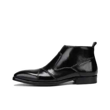 ASTON M.JAZZ Ankle Boots Men Black/Coffee