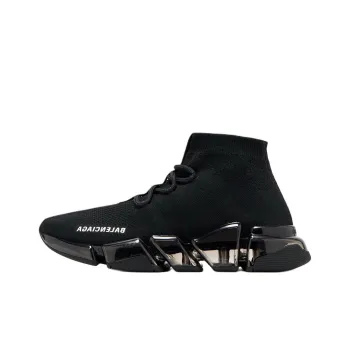 Balenciaga Speed 2.0 High Top Casual Shoes Women's Black