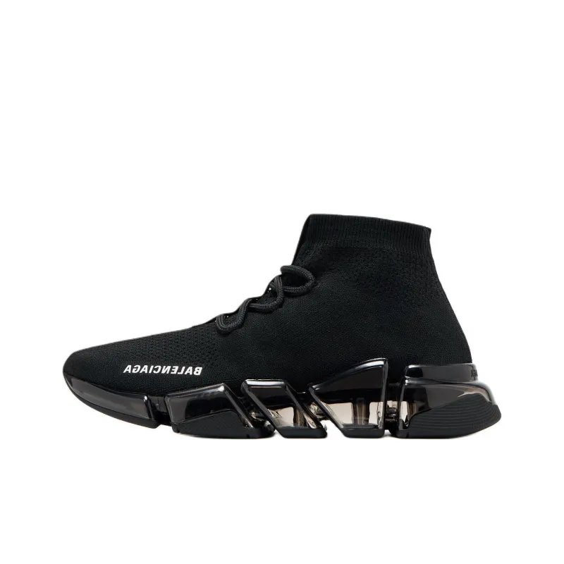Balenciaga Speed 2.0 High Top Casual Shoes Women's Black-0