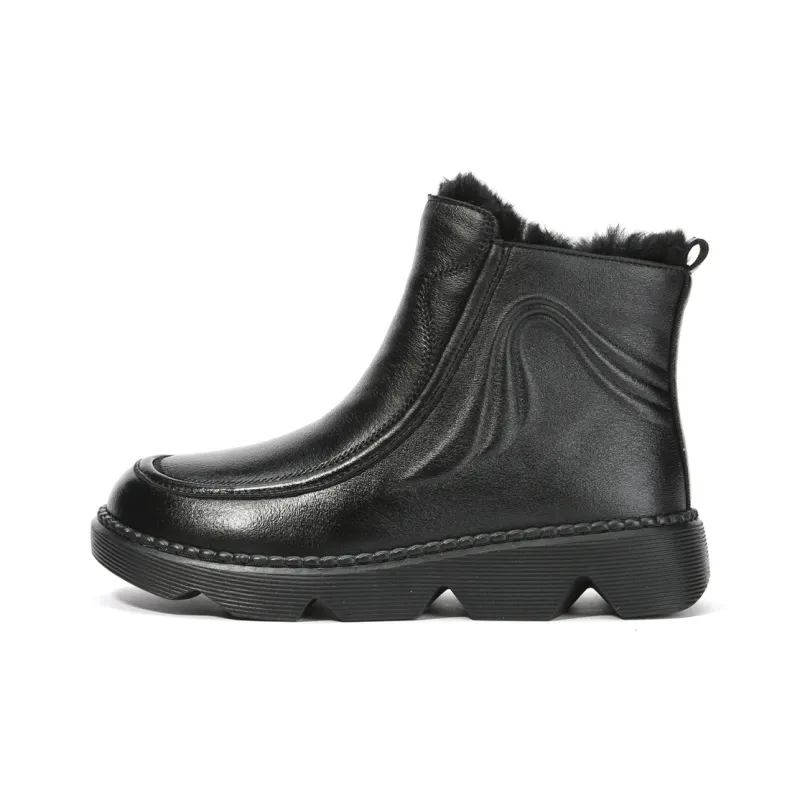 Old Meihua Ankle Boots Women's Black/Burgundy-0