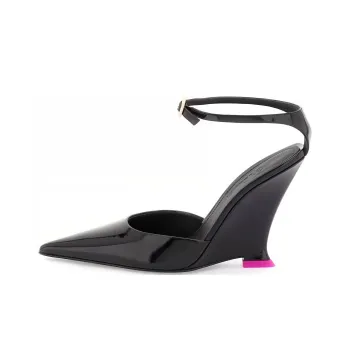 3JUIN 110mm Patent Wedge heel Pumps